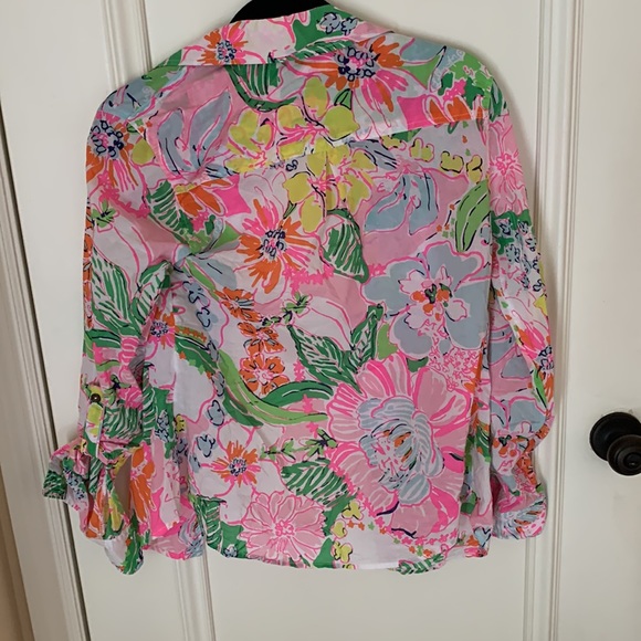 Lilly Pulitzer for target floral button down blouse size xs - Picture 3 of 6